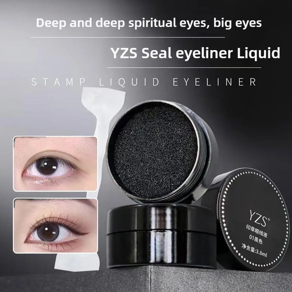 Double Ended Lower Eyelash Eyeline Silicone Stamp Quick Dry Eye Liner Portable Waterproof 0.01mm Tip Lower Lash Stamp With Ink