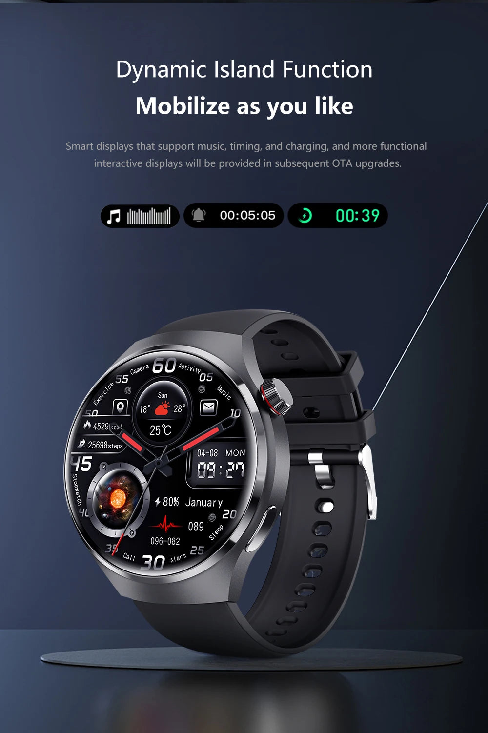 2025 For HUAWEI Smart Watch Heart rate Health Monitor Bluetooth Call NFC GPS Tracker IP68 Waterproof SmartWatch Men Women For AI