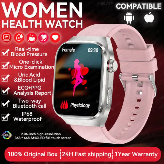 2025 New For HUAWEI Blood Pressure Body Analysis Smart Watch Women ECG+PPG IP68 Waterproof Bluetooth Call Health Smartwatch Men