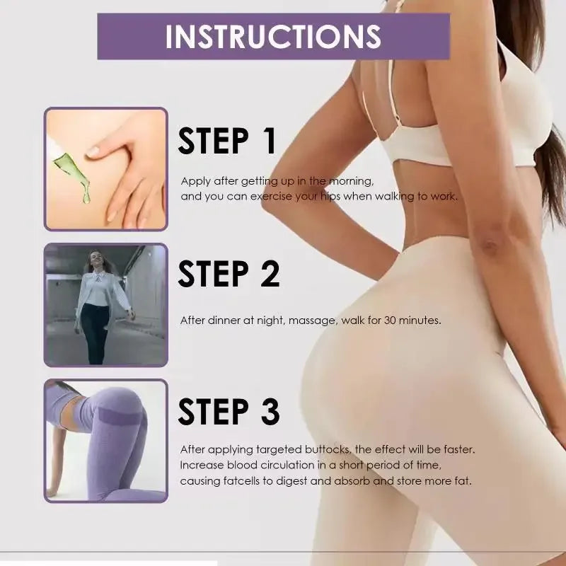 Buttock Massage Essential Oil Effective Hip Lift up Enhancement Shaping Firming Big Ass Plumping Sexy Lady Butt Enlargement Oil