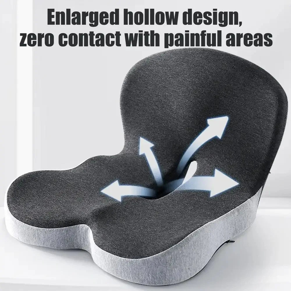 Memory Foam Backrest Cushion Breathable Non-Slip Car Seat Cushion Back Support Backrest Cushion for Truck Driver