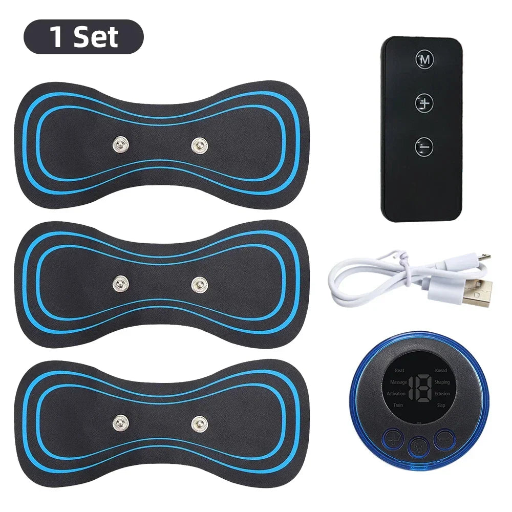 EMS Electric Neck Massager Muscle Massage Stimulator Low Frequency Instrument Back Cervical Calf Patches Joints Relief Body