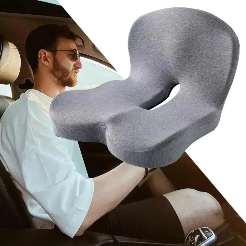 Memory Foam Backrest Cushion Breathable Non-Slip Car Seat Cushion Back Support Backrest Cushion for Truck Driver