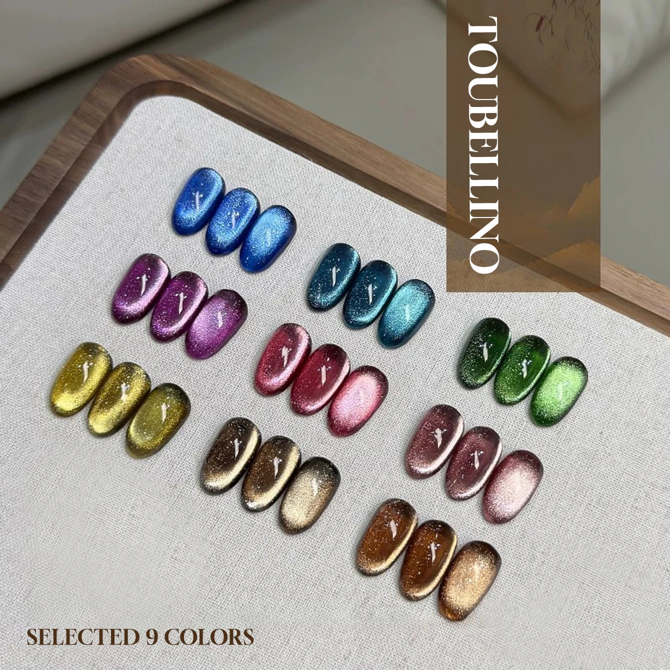 MIANEL 12ML 1-12pcs Spring Dongling Wild Cat Eye Gel Nail Polish 2025 Flashing Magnetic Gel White Nails Green Nails Summer Nails