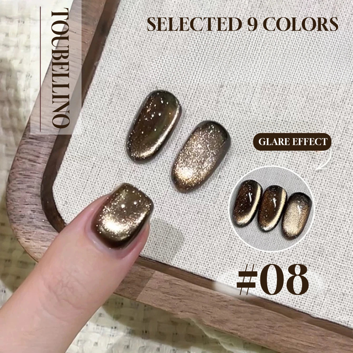 MIANEL 12ML 1-12pcs Spring Dongling Wild Cat Eye Gel Nail Polish 2025 Flashing Magnetic Gel White Nails Green Nails Summer Nails