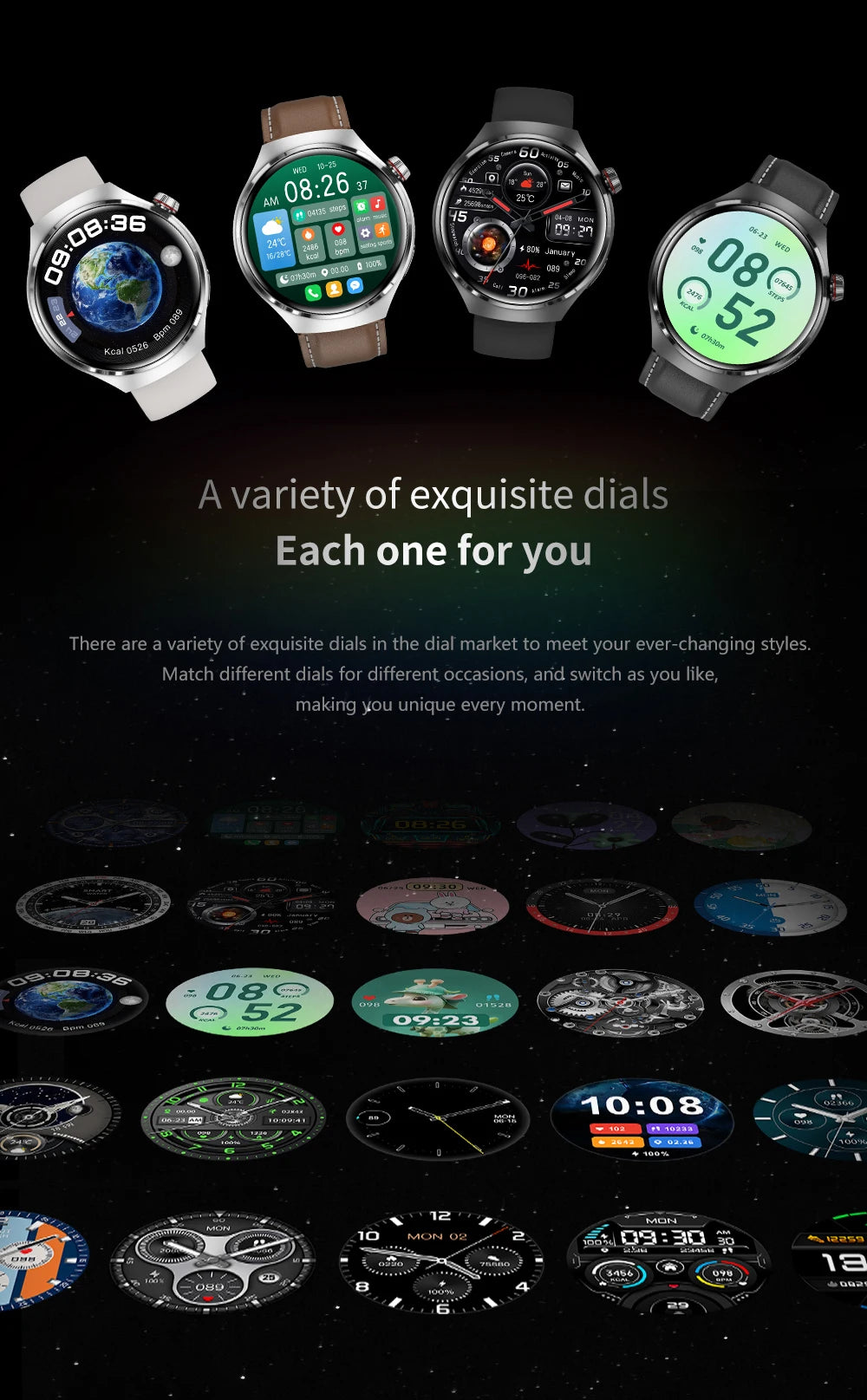 2025 For HUAWEI Smart Watch Heart rate Health Monitor Bluetooth Call NFC GPS Tracker IP68 Waterproof SmartWatch Men Women For AI