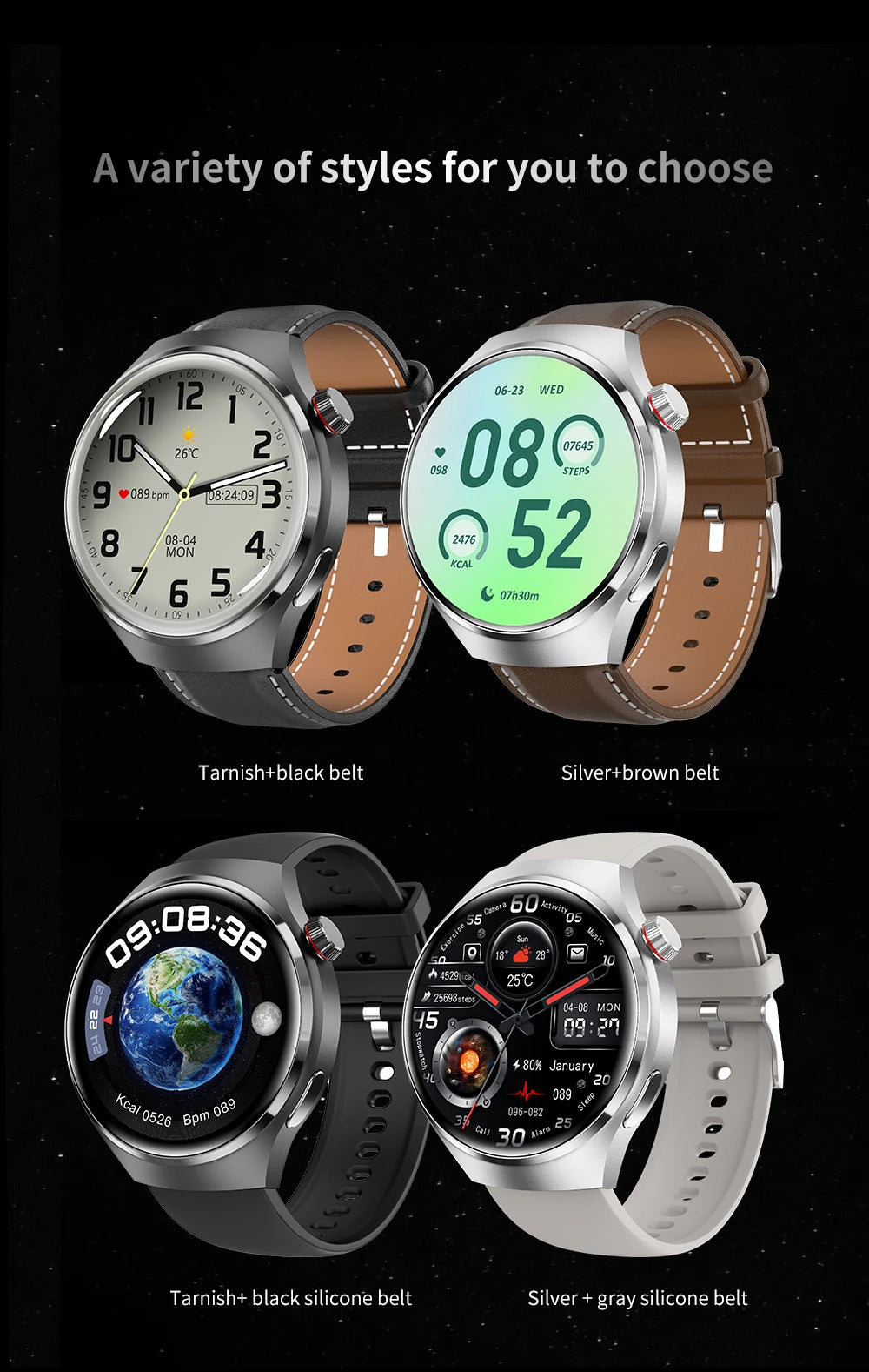 2025 For HUAWEI Smart Watch Heart rate Health Monitor Bluetooth Call NFC GPS Tracker IP68 Waterproof SmartWatch Men Women For AI