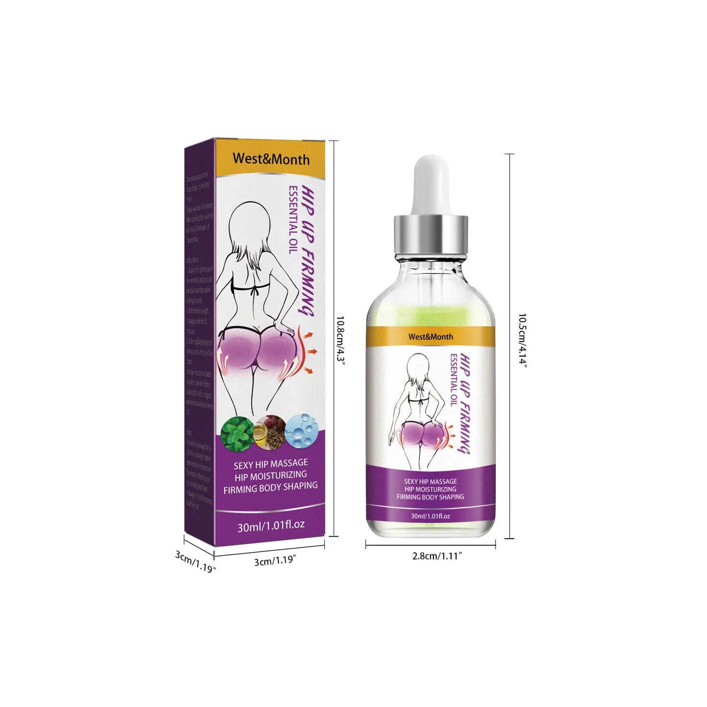 Buttock Massage Essential Oil Effective Hip Lift up Enhancement Shaping Firming Big Ass Plumping Sexy Lady Butt Enlargement Oil