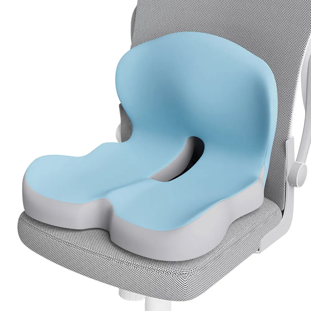 Memory Foam L-Shaped Integrated Seat Cushion with Lumbar Support Office Chair Cushion for Car Truck Desk Gaming Chair