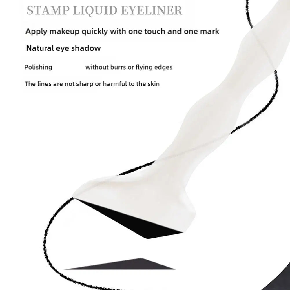 Double Ended Lower Eyelash Eyeline Silicone Stamp Quick Dry Eye Liner Portable Waterproof 0.01mm Tip Lower Lash Stamp With Ink