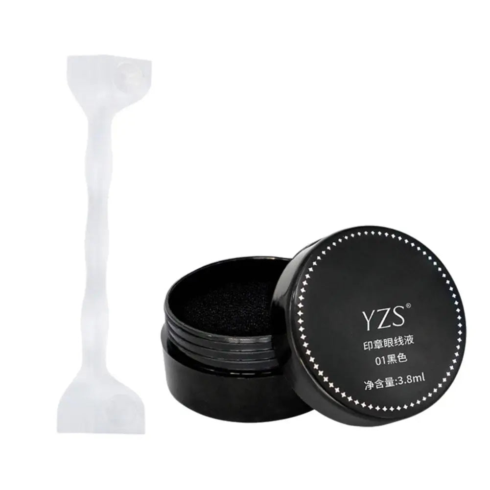 Double Ended Lower Eyelash Eyeline Silicone Stamp Quick Dry Eye Liner Portable Waterproof 0.01mm Tip Lower Lash Stamp With Ink