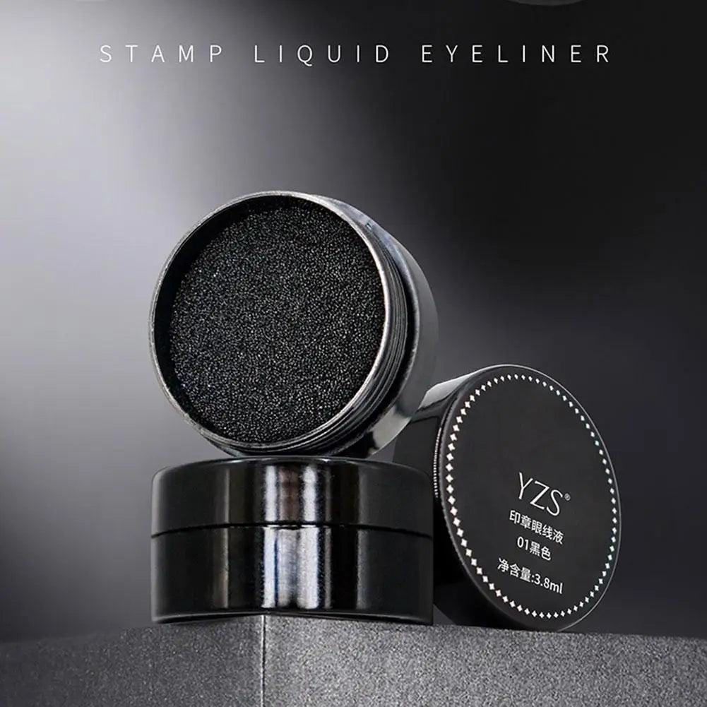Double Ended Lower Eyelash Eyeline Silicone Stamp Quick Dry Eye Liner Portable Waterproof 0.01mm Tip Lower Lash Stamp With Ink