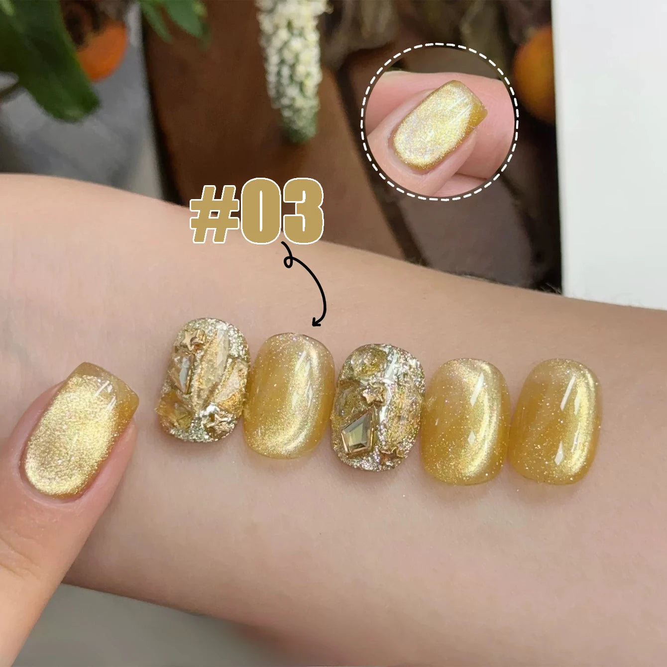 MIANEL 12ML 1-12pcs Spring Dongling Wild Cat Eye Gel Nail Polish 2025 Flashing Magnetic Gel White Nails Green Nails Summer Nails