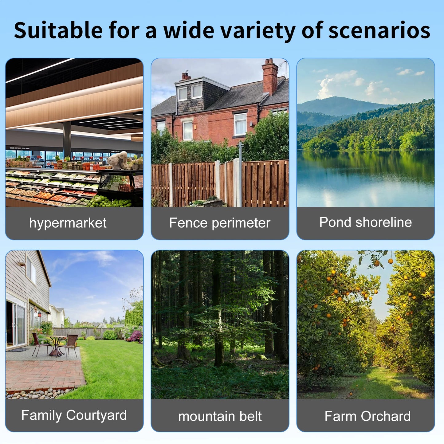 XUK Solar Motion Sensor Alarm 110dB, IP65 Waterproof Siren - Wireless Security Alarm for Home, Garden, Farm, Anti-Theft