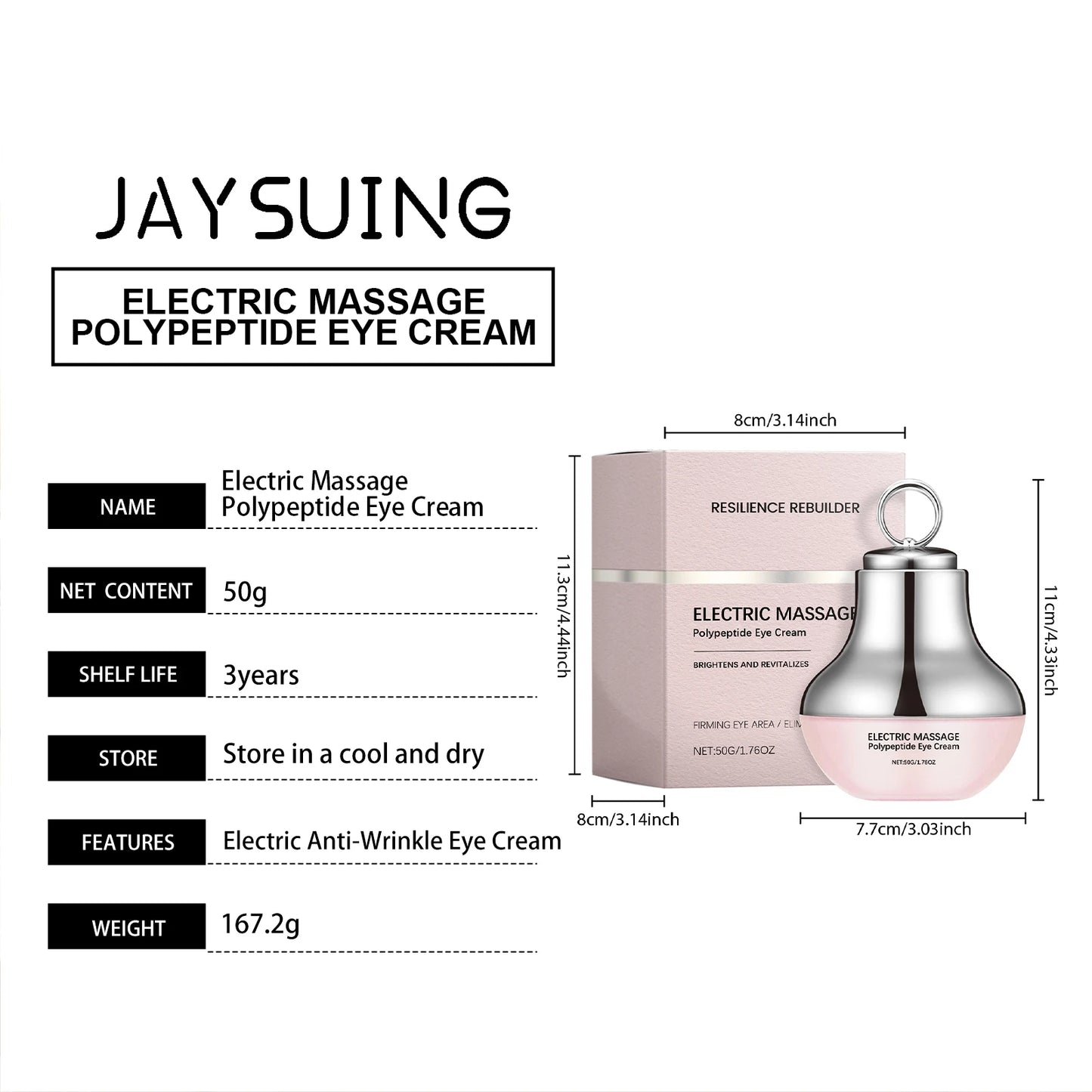 Electric Massage Polypeptide Firming Eye Cream Lifting Fine Line Relieve Fatigue Dark Circles Beauty Moisturizing Skin Care
