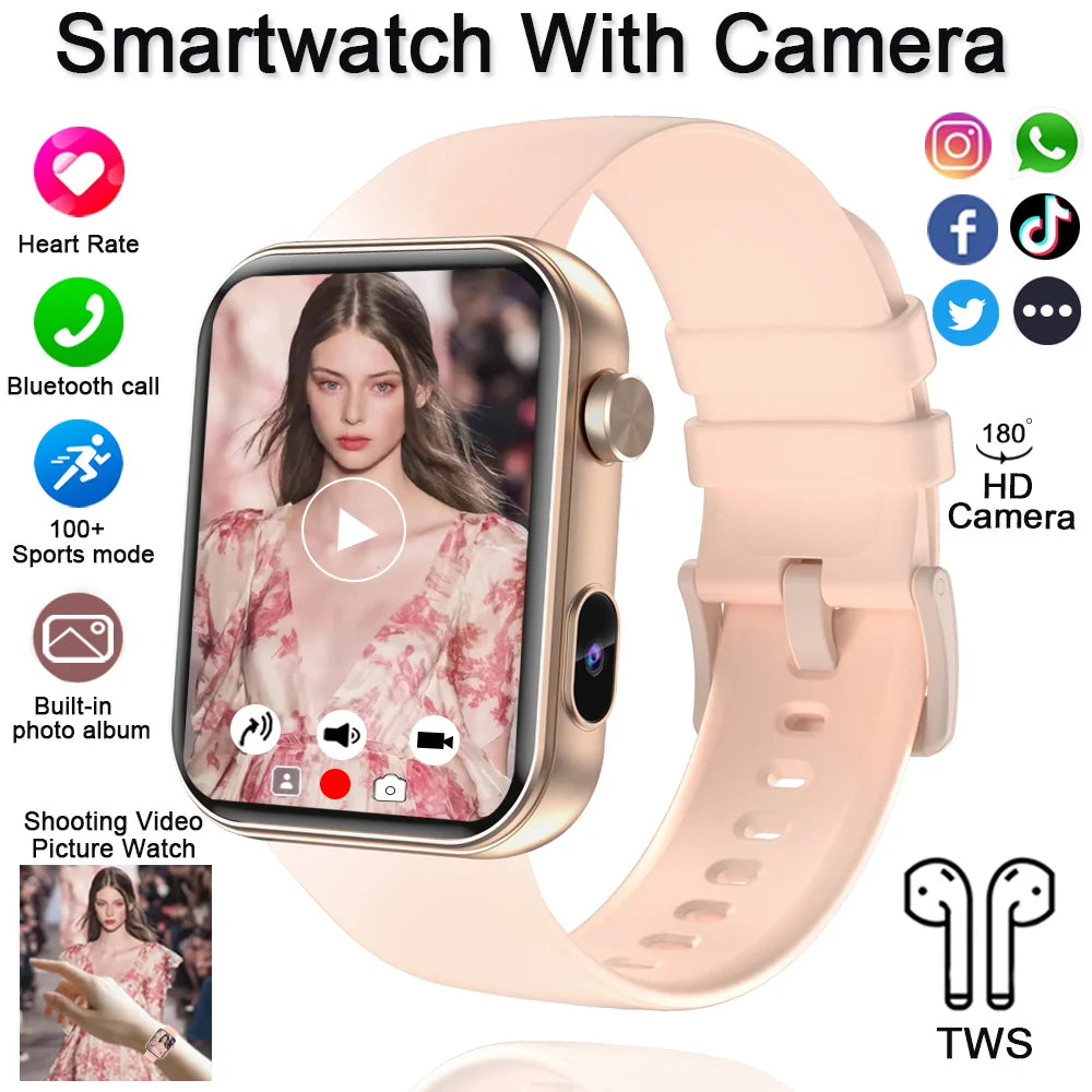 New 512M Memory Smart Watch With Camera Video Recording Local Music Dynamic Dial BT Call Sport Mode lP68 Waterproof Smartwatch