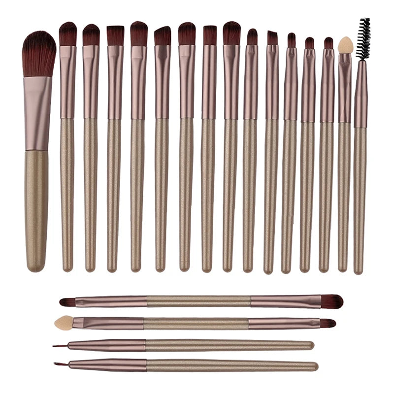 Makeup Brushes 20 Pcs Premium Synthetic Foundation Powder Concealers Eye Shadow Brush Set with 2 Sponge & 360 Rorate Holder Case
