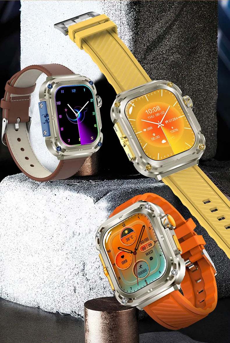 LIGE 2025 New 2.1" Ultra HD NFC Voice Call Smart Watch Men Compass GPS Track 460mAh Battery Waterproof Watches For HUAWEI Xiaomi