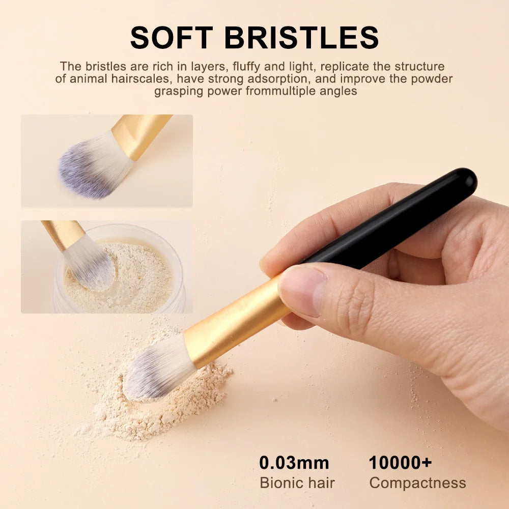 Makeup Brushes 20 Pcs Premium Synthetic Foundation Powder Concealers Eye Shadow Brush Set with 2 Sponge & 360 Rorate Holder Case