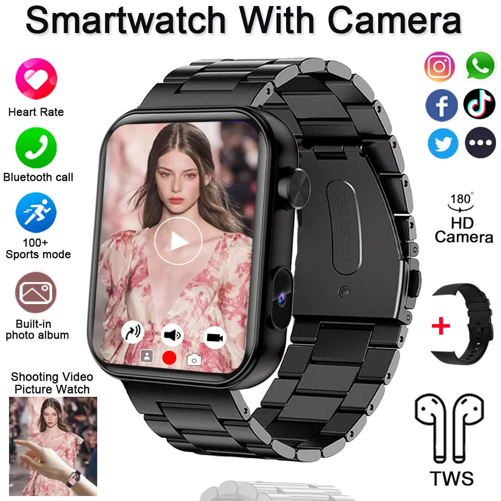 New 512M Memory Smart Watch With Camera Video Recording Local Music Dynamic Dial BT Call Sport Mode lP68 Waterproof Smartwatch