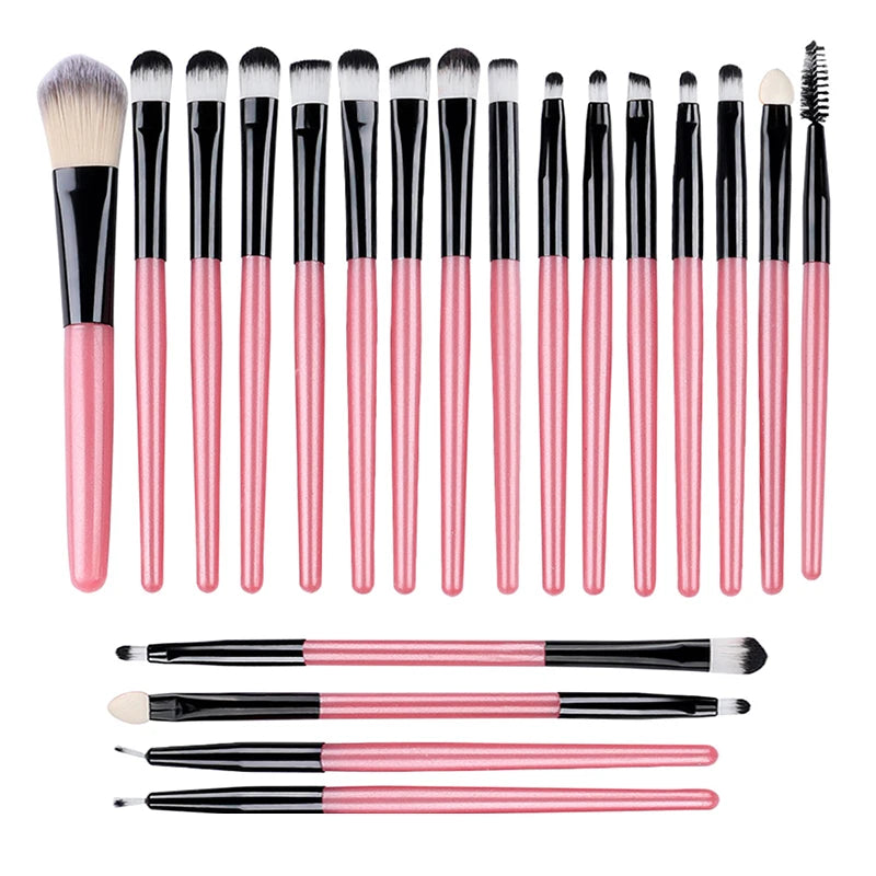 Makeup Brushes 20 Pcs Premium Synthetic Foundation Powder Concealers Eye Shadow Brush Set with 2 Sponge & 360 Rorate Holder Case
