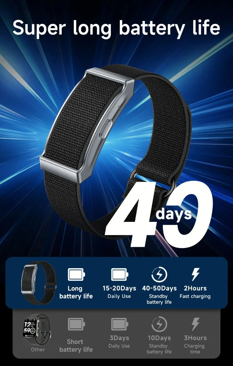 Health Smart Bracelet for Couples Heart Rate Monitor Activity Fitness Tracker Men Women Sports Waterproof Wristbands NO Screen